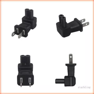 Bộ chuyển đổi góc phải ngôi sao US TO C5 US TO C7 Bộ chuyển đổi cáp nguồn ABS tiêu chuẩn Mỹ