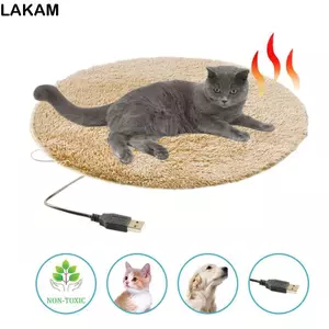 Tấm sưởi ấm cho chó mèo LAKAM, Tấm sưởi ấm cho thú cưng 40cm chống trầy xước, Nhiệt độ không đổi Chống rò rỉ Giao diện USB chống nước Giữ nhiệt Litter Puppy Kittens