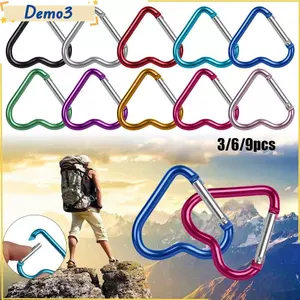 3 / 6 / 9 Chiếc Móc Khóa Kẹp Du Lịch 10 Màu Dụng Cụ Cắm Trại Ngoài Trời Móc Khóa