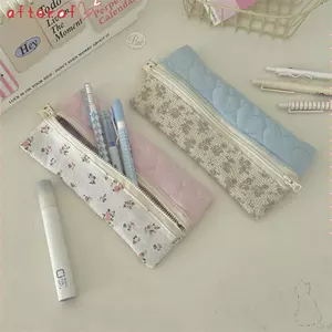 Túi văn phòng phẩm AFTEROF, Túi bút chì đa chức năng dung tích lớn, Bút chì học sinh in hoa hoạt hình dễ thương