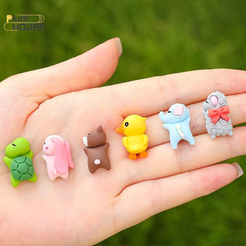 PlumHOUSE 6 Cái / bộ Dễ Thương Nằm Rùa Mini Trang Trí Nội Thất Ô Tô Ngộ nghĩnh Tự Động Điều Khiển Trung Tâm Gương Chiếu Hậu Đồ Trang Trí Cho Phụ Kiện Ô Tô VN