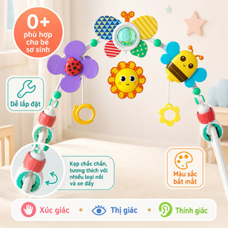 Đồ chơi treo xe đẩy bedbell – Phát triển xúc giác, thị giác, thính giác – Kích thích giác quan – Chất liệu an toàn