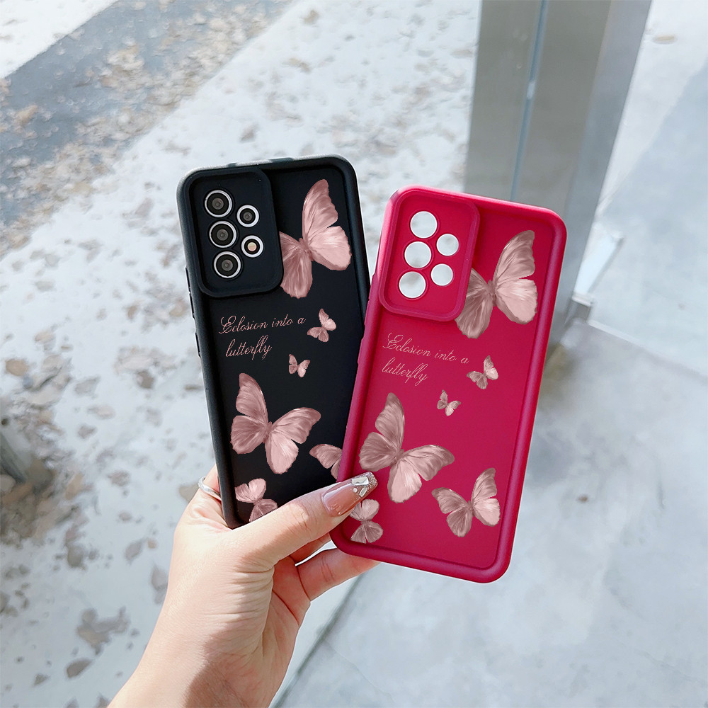 Ốp Họa Tiết Bướm Cho VIVO V70 FE V60 V50 V40 Lite V29 V30 Pro Y05 Y04 V25 V23 X100 Y400 Pro V30E V29E V27E Y39 5G Ốp Điện Thoại Silicon Mềm Mờ Chống Sốc Chống Va Đập
