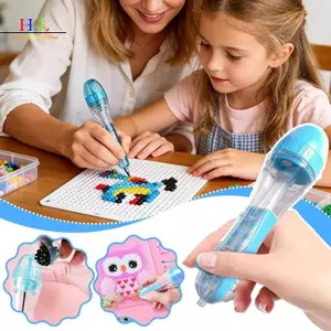 HL Perler Hạt Bút DIY Dụng Cụ Trẻ Em Xếp Hình Tự Động Báo Chí Nâng Cấp Hạt Công Cụ Đính Hạt Nghệ Thuật Thủ Công Trẻ Em Xếp Hình Phụ Kiện LMWU