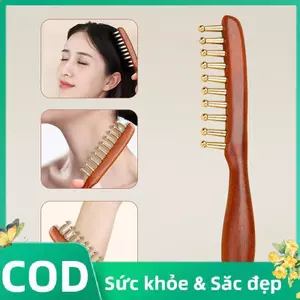 Trong kho đồng rộng răng massageb cho unblocking kinh tuyến trong đầu, da đầu và chăm sóc tóc Cá Tuyết