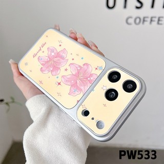 Ốp Hoa Lily Gradient Dreamy cho Realme C100 C100i C85 Pro C75X C73 C71 C67 C65S C65 C63 C61 C55 C53 C51 C51S C35 C33 C30S 5G 4G Da Sang Trọng Dễ Thương Thanh Lịch Ins Phong Cách