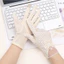 Lái Xe Chống Nắng Găng Tay Nữ Cotton Màn Hình Cảm Ứng Mỏng Phong Cách Thoáng Khí Chống Trơn Trượt Phong Cách Ngắn Đi Xe Đạp Handguard Găng Tay Trắng Mùa Xuân G3K2