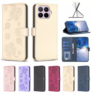 Ốp YJD Cho Xiaomi 17T Pro Lucky Flower Series Khe Cắm Thẻ Da Chống Rơi Vỏ Điện Thoại