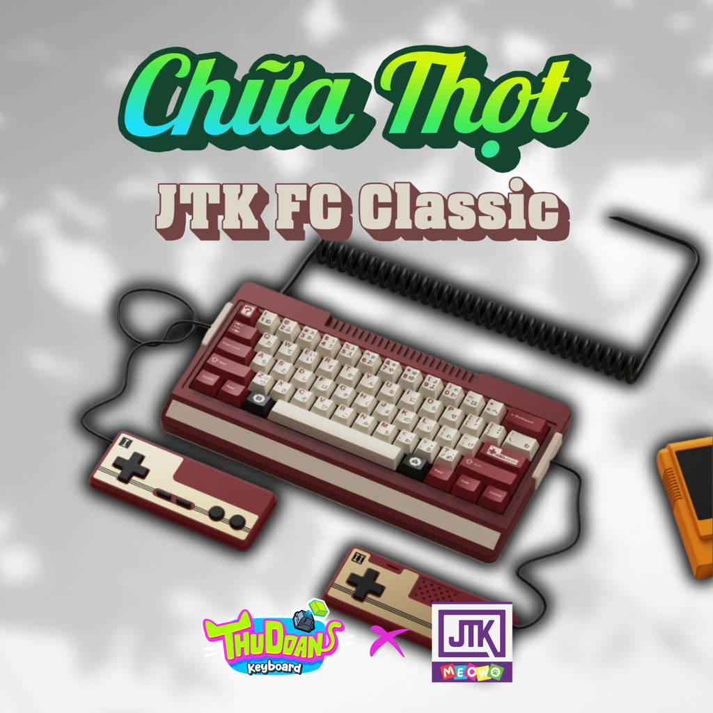 [JTK FC Classic Red - Black] Chữa Thọt | NÚT LẺ Keycap JTK Profile Cherry | Chất Liệu ABS Double Shoots | Meowkeyboard