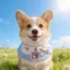 Khăn Yếm Phong Cách Mới Hoạt Hình Dễ Thương Mùa Xuân Nước Bọt Khăn Corgi Bên Shepherd Túi Tròn Nhỏ Vừa Chó Lớn