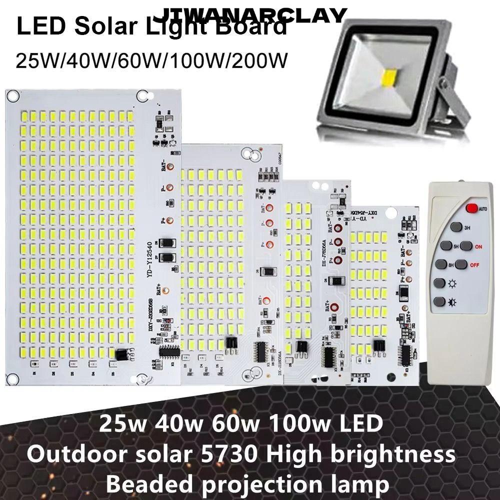 Bảng đèn LED JIWANARCLAY 1 chiếc, Bảng điều khiển nguồn sáng trắng độ sáng cao, SMD5730 25 / 40 / 60 / 100W với bộ điều khiển từ xa Đèn pha điều khiển từ xa