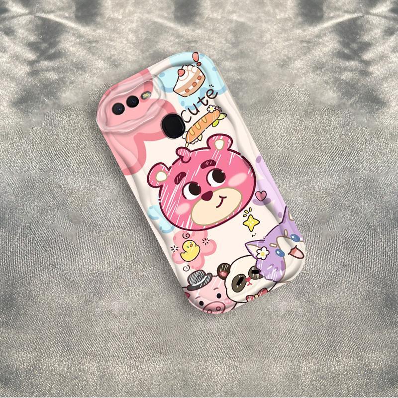 Thích Hợp Cho OPPO A5S A7 A12 F9 F9 Pro 3D Phụ Kiện TPU Mềm Lotso Gấu Nữ Vỏ Điện Thoại Chống Sốc