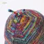 PNPIA- Mũ beanie đan sọc cầu vồng mới dành cho nữ Cô gái mùa đông ấm áp Móc bảo vệ tai