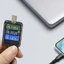 Màn hình sạc USB btsg có điện áp Hiển thị thời gian và công suất dòng điện Loại C