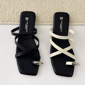 TT All-Match Set Toe Flat Sandals Nữ Mùa Hè Đi Biển Dép Thường Ngày Dép