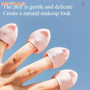 FAVORITEGOODS 30 chiếc Phấn Puff, Bột trang điểm miễn phí có thể giặt được, Puff ngón tay khô và ướt không gây dị ứng ngẫu nhiên Thân thiện với du lịch