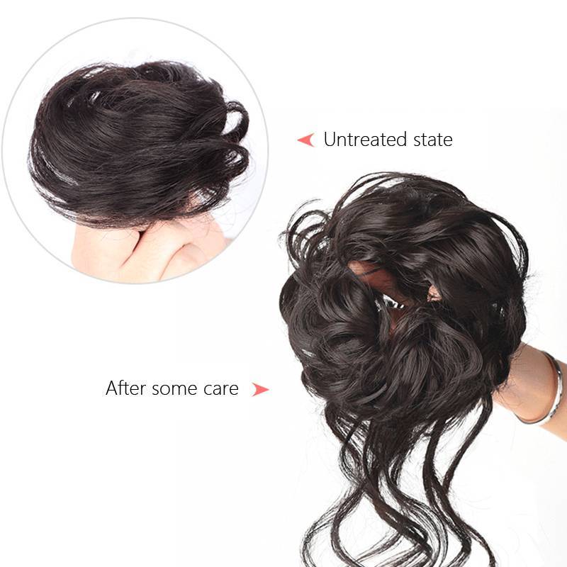 Trong kho tổng hợp xoăn Bun lộn xộn Claw chignon Clip đàn hồi tóc scrunchies hairpieces: Cá Tuyết