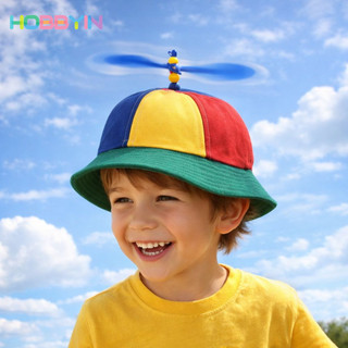 Mũ xô cánh quạt HOBBYIN, Cối xay gió cầu vồng Chống nắng Mũ chuồn tre, Sáng tạo thoải mái thoáng khí Vành rộng Mũ đi biển mùa hè Trẻ em Người lớn