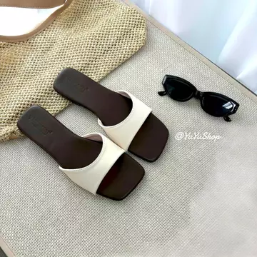 [9932 - CHUẨN SZ] Dép nữ đế bệt quai ngang thiết kế basic phù hợp đi biển hè