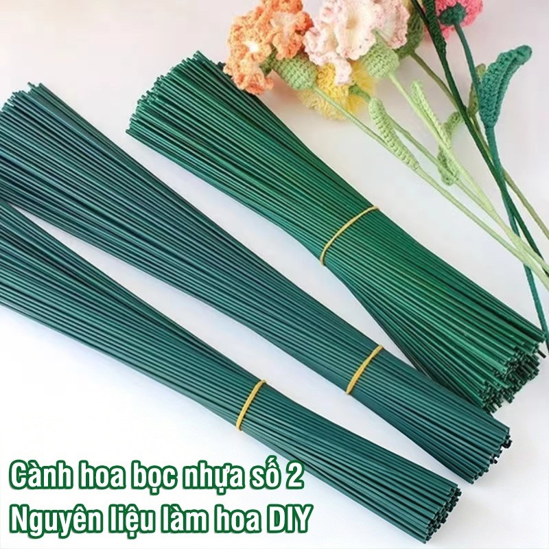 Cành Kẽm Làm Hoa Giả DIY Cao Cấp – Kẽm Bọc Nhựa Dẻo Dễ Uốn Làm Hoa Len Hoa Giấy Handmade