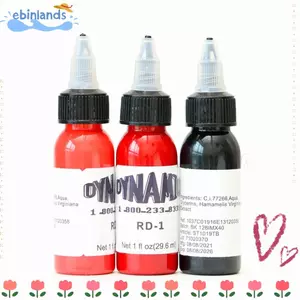 EBINLANDS Tattoo Practice Color, Red Green Black Brown Tattoo Ink, 30ML White Blue Purple Pink Tattoo Pigment