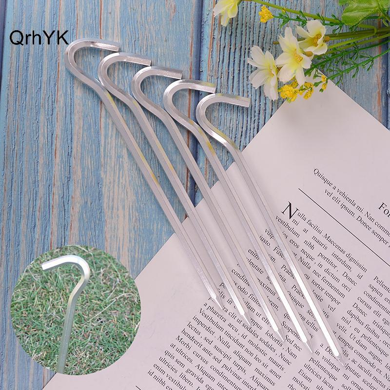 Nhà Máy Thời Trang 5 Chiếc Hợp Kim Lều Cọc Chốt Chịu Lực Đầu Móng Tay 7.01inch Thép Chắc Chắn Kim Loại QrhYK