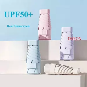 Ô chống nắng Mini DARON, Ô che mưa du lịch gấp năm lần chống tia cực tím, Du lịch Parasol hoạt động bằng tay nhẹ chống gió tiện lợi