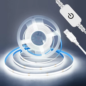 Dải đèn COB 5V Dải đèn USB Dải đèn LED cảm ứng Dải đèn LED mờ mật độ cao Dải đèn mềm linh hoạt dính mặt sau 2X67