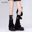 AqToCna 1 Cái Nữ Punk Goth Trái Tim Da PU Co Giãn Chân Nhẫn Trang Sức Cơ Thể Trên Chân Co Giãn Cơ Thể Dây Xích Suspender Garters Thắt Lưng AqToCna