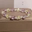 Vòng tay thạch anh tím nữ - Citrine Faceted + Hạt thạch anh trong suốt - Trang sức tình bạn có thể xếp chồng lên nhau Luxe tối giản - Vòng tay đá quý đeo hàng ngày