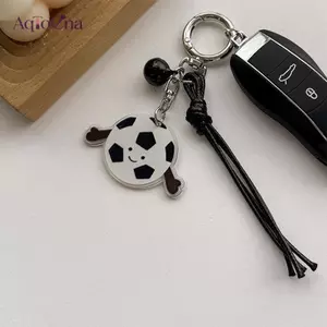 AqToCna Túi Thời Trang Quyến Rũ Phiên Bản Q Hoạt Hình Bóng Bàn Cầu Lông Bóng Đá Móc Khóa Túi Xách Mặt Dây Chuyền Sáng Tạo Bapa Trang Trí Quà Tặng AqToCna