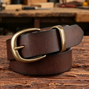 Thắt lưng nữ 30516 / Da bò lớp đầu tiên + Khóa chốt hợp kim nhôm / Băng thông 3,3cm / Phong cách nữ / Thắt lưng khóa chốt cổ điển bằng da thật / Quần jean Thắt lưng nữ / Giặt thủ công / Phong cách kinh doanh cao cấp phù hợp thông thường