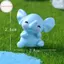 Hodou Hoạt Hình Dễ Thương Voi Xanh Micro Phong Cảnh Máy Tính Để Bàn Đồ Trang Trí Mini Voi DIY Tiện Ích Nhà Các Bức Tượng Tượng Tượng VN