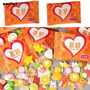 SMILE Bao bì độc lập Túi mù, Hộp nhỏ trái cây hoạt hình, Phong cách Kawaii Động vật ngẫu nhiên Đồ trang trí mô phỏng Động vật sinh nhật ủng hộ