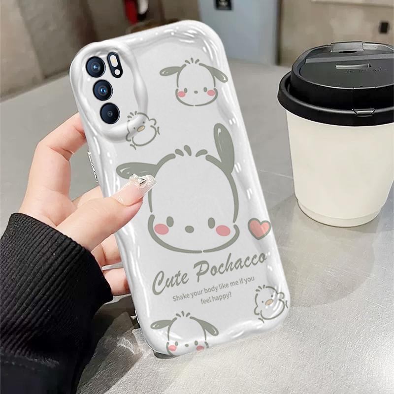 Ốp Silicon Hoạt Hình Cho OPPO A16 A16S A16K 3D Bé Gái Vỏ Điện Thoại Mềm TPU Sinh Viên Pochacco Ốp Lưng Chống Sốc