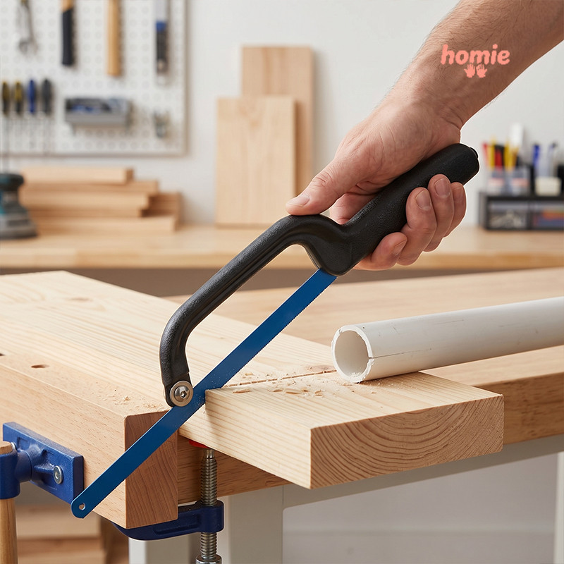 ✨Homie✨ Cưa chân gà cán nhựa 12 inch, lưỡi linh hoạt 0.6mm, 24 răng/inch, dùng trong lắp đặt đường ống nước