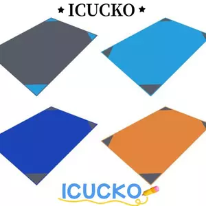Tấm bạt sàn lều ICUCKO, Thảm dã ngoại siêu nhẹ bằng vải, có túi đựng di động có thể gập lại Thảm cắm trại đi bộ đường dài