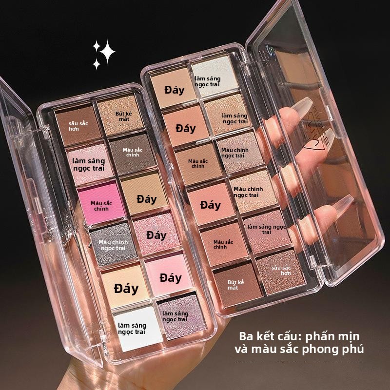Hàn Quốc 12 màu Eyeshadow Disk | Màu sắc tự nhiên, mờ, bão hòa thấp, màu đất bóng mắt | Thích hợp cho sinh viên sử dụng | Matte Eyeshadow Disk