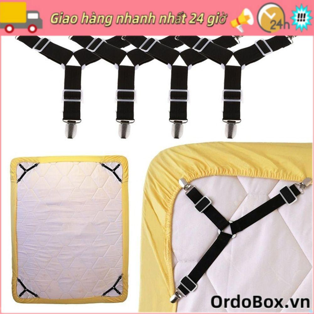 ORDOBOX 4 Kẹp Nệm Được Trang Bị Treo Chăn Ga Gối Giá Đỡ Co Giãn Dây Buộc