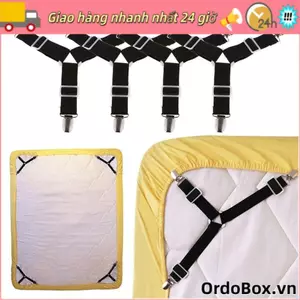 ORDOBOX 4 Kẹp Nệm Được Trang Bị Treo Chăn Ga Gối Giá Đỡ Co Giãn Dây Buộc