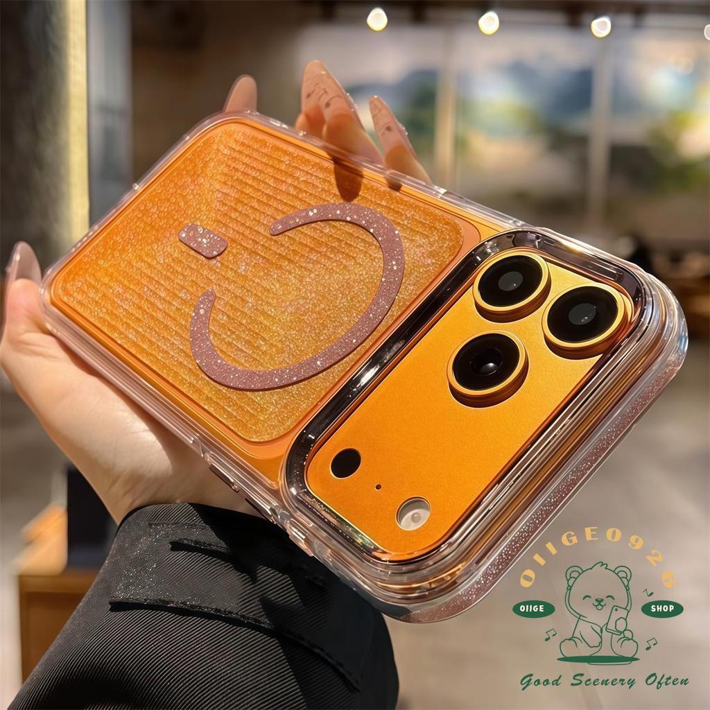 【 Ốp lưng iPhone17 】 Túi khí lấp lánh từ tính Vỏ điện thoại iphone17 Pro Max 16 15 14 13 cho vỏ iPhone Vỏ mềm silicon TPU chống sốc