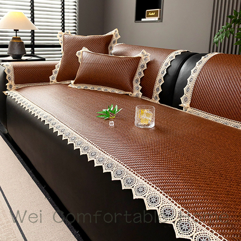 Mùa Hè Mây Thảm Sofa Đệm 2026 Phong Cách Mới Mùa Hè Sofa Thảm Đệm Chống Trơn Trượt Sofa Cao Cấp Đệm Vải Khăn