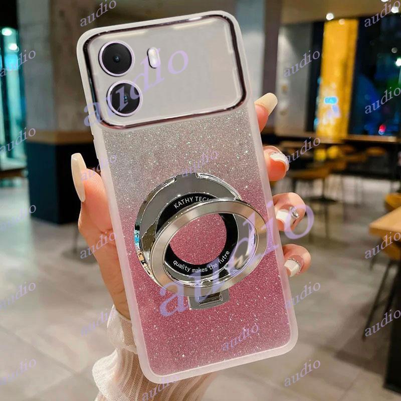 Realme P4 Lite 5G 4G Họa Tiết CD Lấp Lánh Giá Đỡ Từ Tính Ốp Lưng Điện Thoại Realme P4 Lite Power P4x P4Lite RealmeP4 Lite 5G Full Camera Bảo Vệ Phim Lấp Lánh Vỏ Điện Thoại Có Giá Đỡ