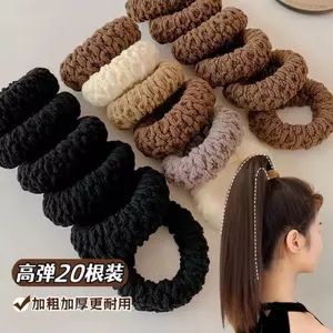 Dày Cao Đàn Hồi Đầu Khăn Vòng Bắp Rang Màu Liền Mạch Dây Buộc Tóc Đuôi Ngựa Đầu Dây Buộc Tóc Phụ Kiện Tóc 6.1TMFF