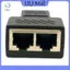 ULJ 1 Đến 2 Cách RJ45 LAN Ethernet Cáp Mạng Nữ Bộ Chia Kết Nối Adapter .