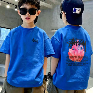 Áo Thun Bé Trai In Logo Thời Trang, Cotton Mềm, Áo Ngắn Tay, Phù Hợp Đi Học & Chơi, Cho Bé 3-12 Tuổi