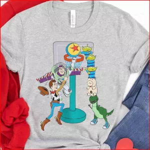 YB1 Funny Toy Story 5 Tee 110cm-6XL Buzz Woody Slinky Aliens Rex Áo thun BY1