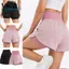 Quần short váy thể thao nữ YICA, Skort thể thao hai lớp khô nhanh, Hợp thời trang phù hợp với quần short tập thể dục thoáng khí có túi để chạy bộ Pilates