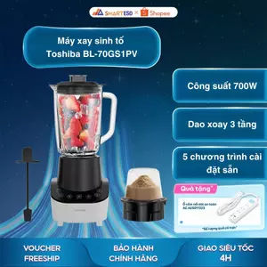 Máy xay sinh tố Toshiba BL-70GS1PV - Công suất 700W - Cối thủy tinh - Bảo hành chính hãng 12 tháng