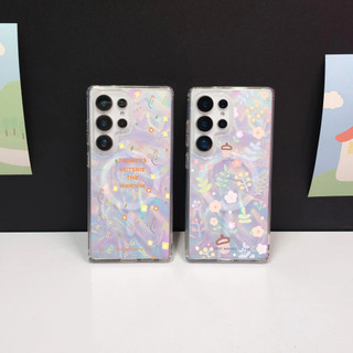 Dành Cho Samsung s26 Ultra S25 FE S25 Ultra Ốp Lưng S24 Ultra S24 FE Hoạt Hình Dễ Thương A56 17 16 15 14 13 12 pro max Từ S23 Siêu Cứng gợn Sóng Trong Suốt Hoa Nhiều Màu Sắc Bằng Tiếng Anh